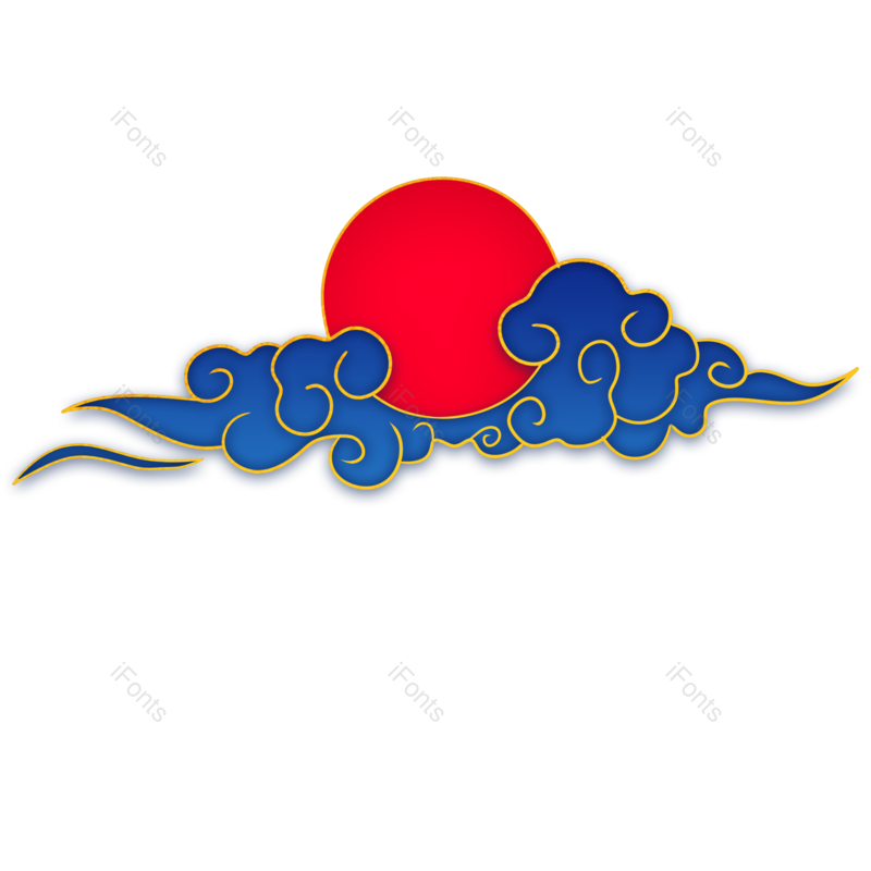 插图图片,祥云元素,中国PNG,装饰元素免抠素材